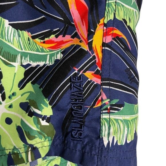 Island Haze Swim Shorts Trunks Mens XL Multicolored Tropical Drawstring Swimwear - Picture 4 of 11